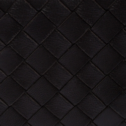 Bottega Veneta Dark Brown Intrecciato Leather Flap Card Case