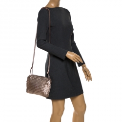 مملوكة مسبقًا حقيبة كروس بوتيغا فينيتا نوديني جلد انترشياتو بيج