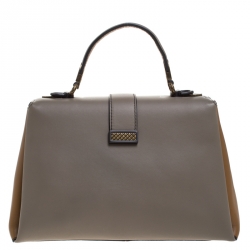 Pre Owned Bottega Veneta Mustard Brighton Leather Small Piazza Top Handle Bag