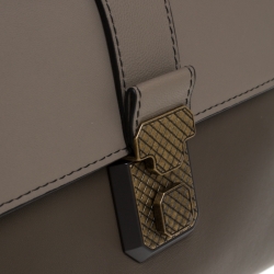 Pre Owned Bottega Veneta Mustard Brighton Leather Small Piazza Top Handle Bag