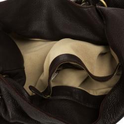 Pre Owned Bottega Veneta Brown Leather Cervo Intrecciato Hobo Bag