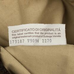 Pre Owned Bottega Veneta Brown Leather Cervo Intrecciato Hobo Bag