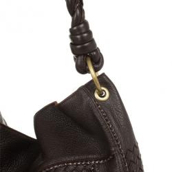 Pre Owned Bottega Veneta Brown Leather Cervo Intrecciato Hobo Bag