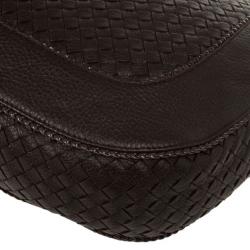 Pre Owned Bottega Veneta Brown Leather Cervo Intrecciato Hobo Bag