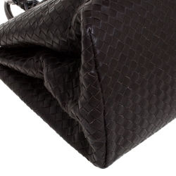Pre Owned Bottega Veneta Brown Intrecciato Leather Roma Tote