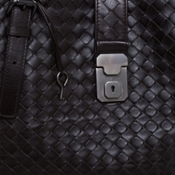 Pre Owned Bottega Veneta Brown Intrecciato Leather Roma Tote