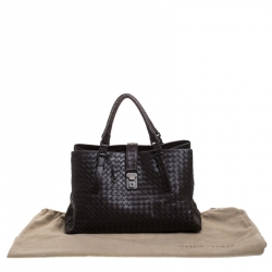Pre Owned Bottega Veneta Brown Intrecciato Leather Roma Tote