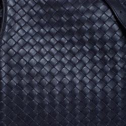 Bottega Veneta Purple Intrecciato Leather Flap Messenger Bag