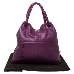 مملوكة مسبقًا Bottega Veneta Purple Smooth Leather Large Julie Tote
