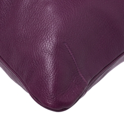مملوكة مسبقًا Bottega Veneta Purple Smooth Leather Large Julie Tote