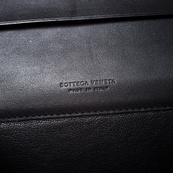Pre Owned محفظة كونتينينتال بوتيغا فينيتا جلد أنترشياتو سوداء