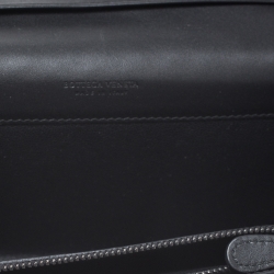 Pre Owned محفظة كونتينينتال بوتيغا فينيتا جلد أنترشياتو سوداء