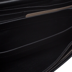 Pre Owned Bottega Veneta Black Intrecciato Leather Chain Clutch