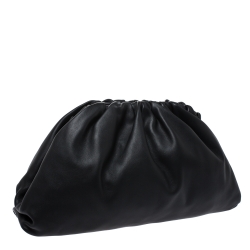 Bottega Veneta Black Leather The Pouch 