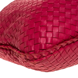 Pre Owned Bottega Veneta Red Intrecciato Nappa Leather Veneta Hobo