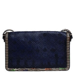 Bottega Veneta Multicolor Intrecciato Leather with Python Trim Shoulder Bag
