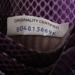 Pre Owned Bottega Veneta Lilac Snakeskin Card Holder