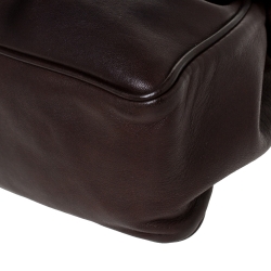 Pre Owned Bottega Veneta Dark Brown Intrecciato Leather Mini Vintage Backpack