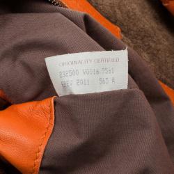 Pre Owned Bottega Veneta Orange Intrecciato Large Hobo