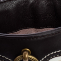 Pre Owned Bottega Veneta Multicolor Canvas and Leathe Pochette Bag
