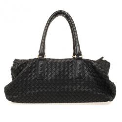 Pre Owned Bottega Veneta Brown Quetsche Intrecciato Light Calf Tote