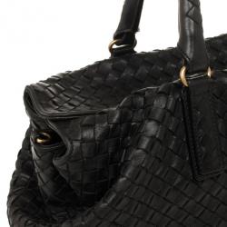 Pre Owned Bottega Veneta Brown Quetsche Intrecciato Light Calf Tote