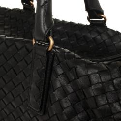 Pre Owned Bottega Veneta Brown Quetsche Intrecciato Light Calf Tote