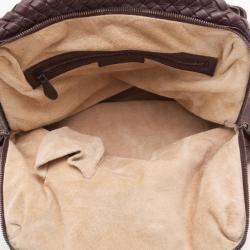 Pre Owned Bottega Veneta Brown Dome Drawstring Bag