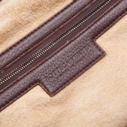 Pre Owned Bottega Veneta Brown Dome Drawstring Bag