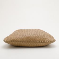 Pre Owned Bottega Veneta Caramel Two Tone Veneta Medium Hobo