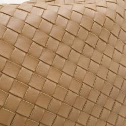 Pre Owned Bottega Veneta Caramel Two Tone Veneta Medium Hobo
