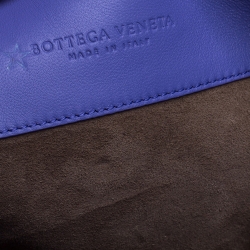 Pre Owned Bottega Veneta Light Purple Intrecciato Leather Small Olimpia Shoulder Bag