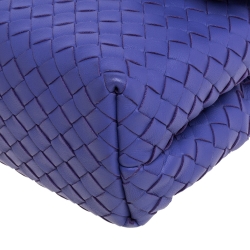 Pre Owned Bottega Veneta Light Purple Intrecciato Leather Small Olimpia Shoulder Bag