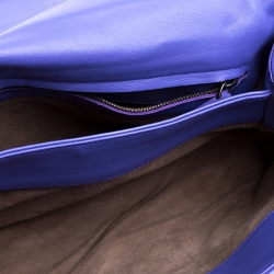 Pre Owned Bottega Veneta Light Purple Intrecciato Leather Small Olimpia Shoulder Bag