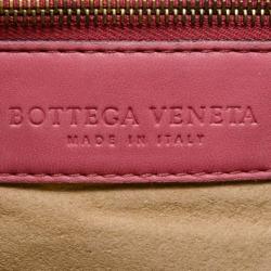Pre Owned Bottega Veneta Pink Woven Flower Hobo