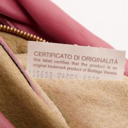 Pre Owned Bottega Veneta Pink Woven Flower Hobo