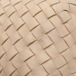 Pre Owned Bottega Veneta Ivory Intrecciato Woven Tote