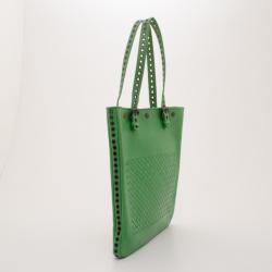 Pre Owned Bottega Veneta Esperanza Intrecciato Shiny Calf Aquatre Bag 