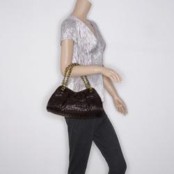 Pre Owned Bottega Veneta Brown Small Shoulder Bag