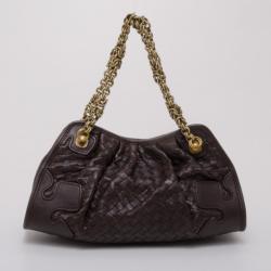 Pre Owned Bottega Veneta Brown Small Shoulder Bag