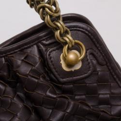 Pre Owned Bottega Veneta Brown Small Shoulder Bag