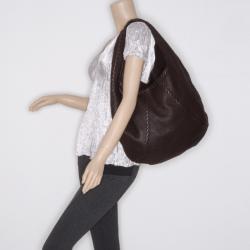 Bottega Veneta Brown Leather Cervo Intrecciato Hobo Bag Bottega Veneta