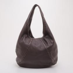 Pre Owned Bottega Veneta Nero Washed Cervo Hobo