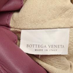 Pre Owned Bottega Veneta Small Pink Woven Leather Shoulder  Bag