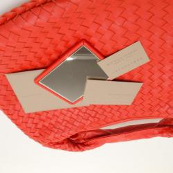 Pre Owned Bottega Veneta Medium Intrecciato Nappa in Orange