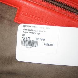 Pre Owned Bottega Veneta Medium Intrecciato Nappa in Orange