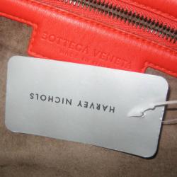 Pre Owned Bottega Veneta Medium Intrecciato Nappa in Orange