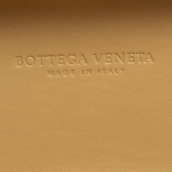 Pre Owned Bottega Veneta Gold Intrecciato Metal Knot Clutch