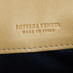 Pre Owned Bottega Veneta Black Snakeskin Continental Wallet
