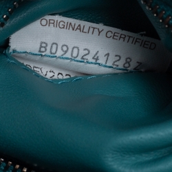 Pre Owned Bottega Veneta Turquoise Padded Leather Cassette Crossbody Bag